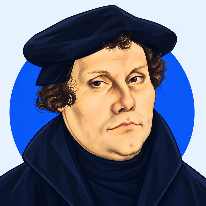 Illustriertes Porträt von Martin Luther